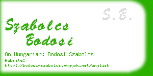 szabolcs bodosi business card